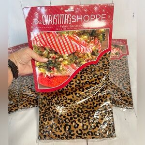 Hobby Lobby Vintage Leopard Print Fabric Garland Set of 5 New In Bag 28x108”